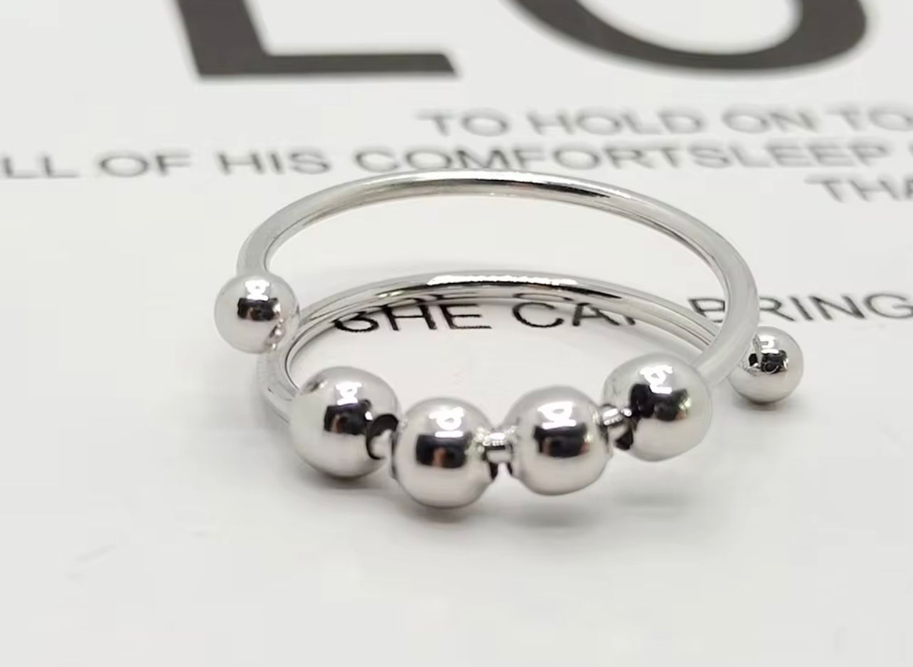 Spinning Beads Frosted Gold Plated