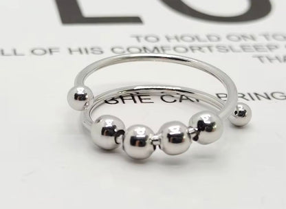 Spinning Beads Frosted Gold Plated